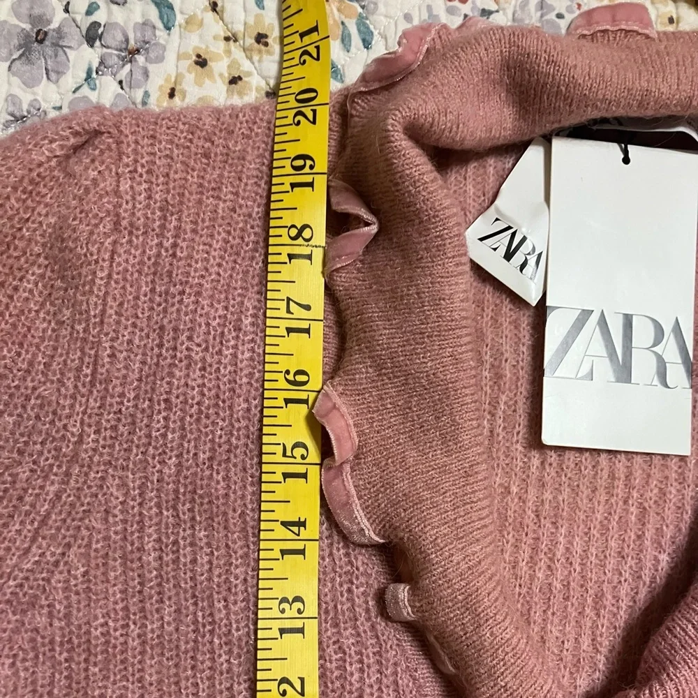 Zara NWT Pink Ruffled Cardigan - Picture 10 of 11